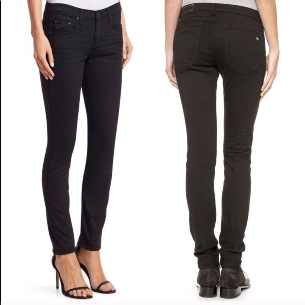 Rag & Bone The Dre Low Rise Slim Boyfriend Jeans Black